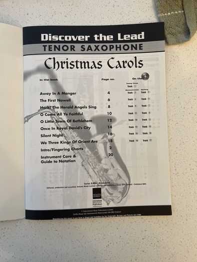 Discover the Lead Christmas Songs for Tenor Saxophone Book and CD