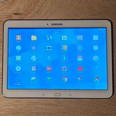 Samsung Galaxy Tablet 4 In Overall Good Condition With Some Mark's On The Screen. Approximately 9" X 7" Comes  With Cable No Plug