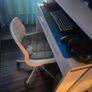 desk set with chair and book shelf Image 4