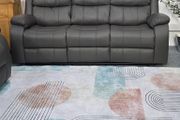 Dark grey leather 3 seater &amp; 2 seater Reclining Sofa set
