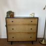 Black wood and Rattan chest of drawers Image 3