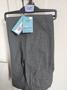 Grey School Trousers M&S 2 Pack