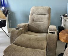 Pair of reclining and rocking armchairs