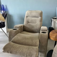 Pair of reclining and rocking armchairs