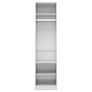 Wardrobe High Gloss White 50x50x200 cm Chipboard Image 5