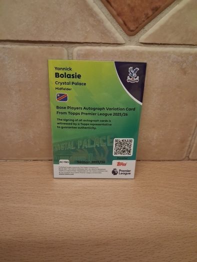 Yannick Bolasie Autograph 23/99 Mint Condition