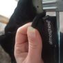 Black velvet look shorts size 8 Image 3