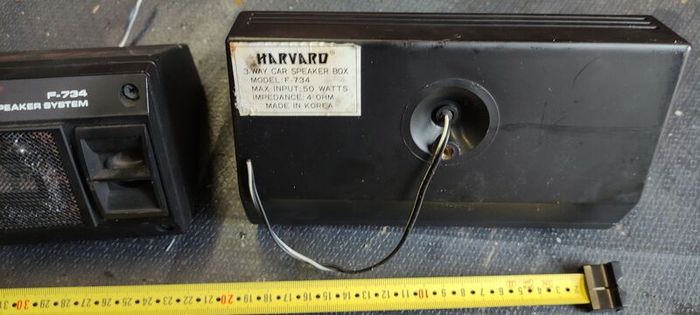 Vintage retro car audio speakers