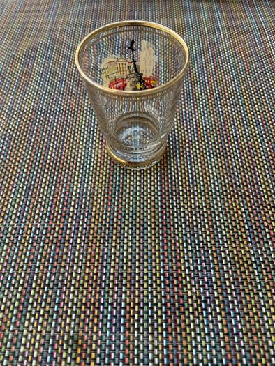 vintage shot glass 1960s of Piccadilly Circus