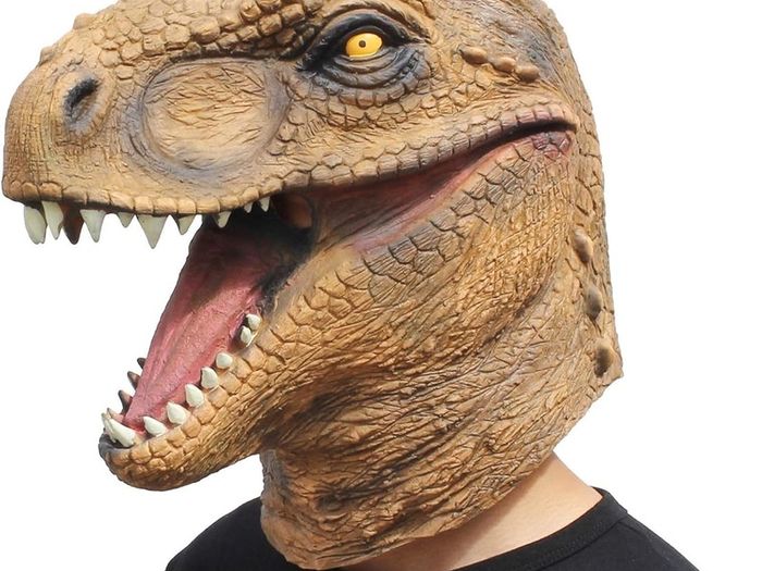 Dinosaur Mask T-rex Head Latex Realistic Animal Full Head Mask for Halloween Costume Party Carnival Cosplay