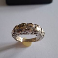 White Gold shamrocks ring