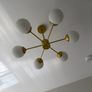 Modern white glass 6 lights chandelier  Ceiling light gold Image 2