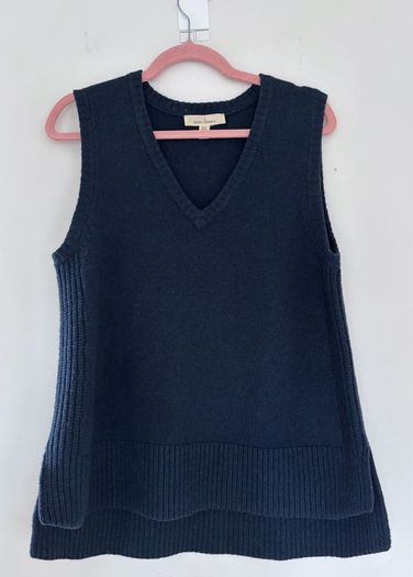 Seasalt Cornwall blue wool vest