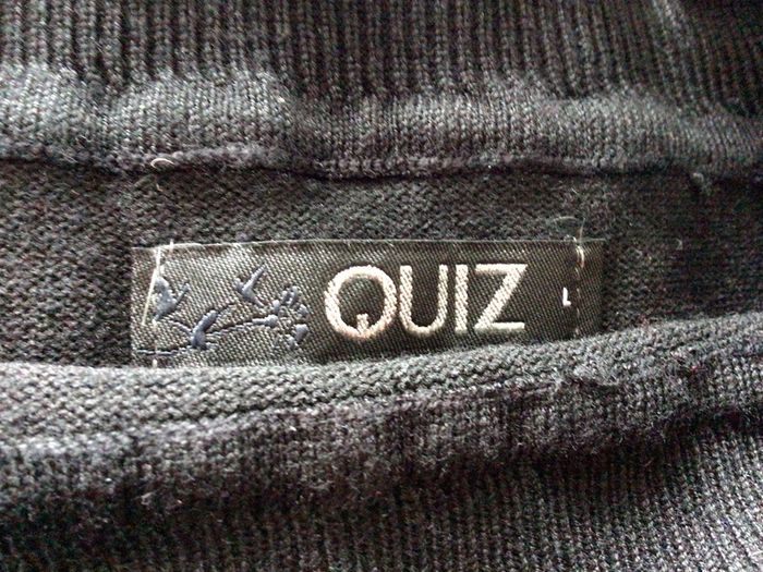 Stunning Quiz Black Jumper see through detailed arms size L includes post