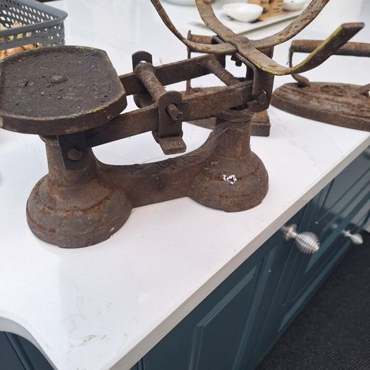old cast iron x 2 and old scales