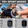 Smart Watch for Men Women Answer/Make Call, 1.95" HD Screen Fitness Watch with Heart Rate/Sleep/Stress Monitor, Smartwatch with 110+ Sport Modes, IP68 Waterproof Activity Tracker for Android iOS, Blue Image 3
