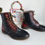 Dr Martens 8 eye red england vintage black red boots UK7 EU41 US9 Image 4