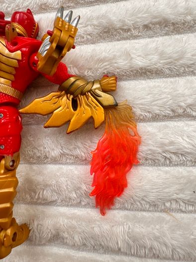 2005 Vintage Power Rangers Mystic Force Red Ranger to Fury Dragon Loose Head approx. 18 cm. Used Please see photos