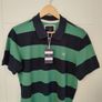 Crew Clothing Navy and Green Polo Shirt Image 3