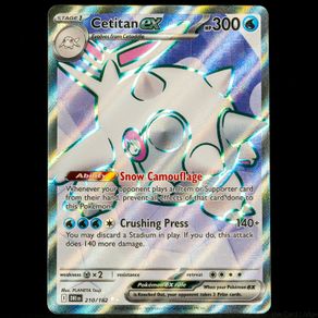 Cetitan EX 210/182 Full Art Ultra Holo Rare Destined Rivals Pokemon Card SV