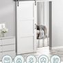 5FT/152cm Sliding Barn Door Hardware Track Kit, Flat Track System, Closet Rail, Sliding Door Track, J Shape Hanger Image 5