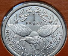 New Caledonia (Overseas France) 1977 Coin Stamp cover BUNC Kagu bird
