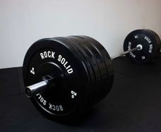 Olympic Barbell & 100kg Bumper Plates (new)