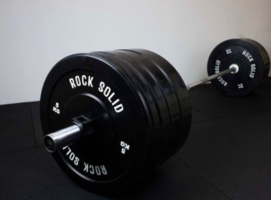 Olympic Barbell & 100kg Bumper Plates (new)