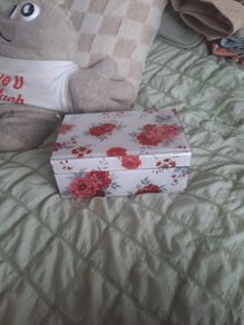 floral glass jewellery box