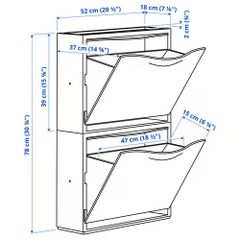 IKEA Trones Shoe cabinet/storage in Black