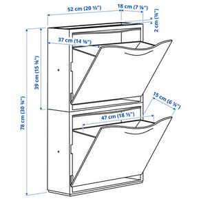 IKEA Trones Shoe cabinet/storage in Black
