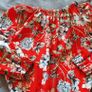 Red Floral Dress Image 3