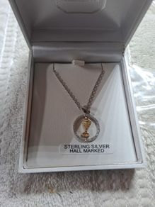 sterling silver communion pendant