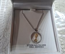 sterling silver communion pendant