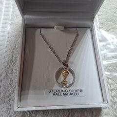 sterling silver communion pendant