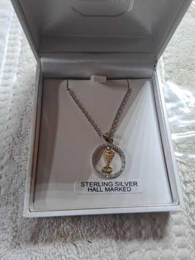sterling silver communion pendant
