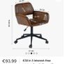 Vintage Style Faux Suede Office Chair Image 6