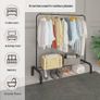 NEW SALE | Clothing Garment Rack, 110 CM Metal Clothes Rail with Bottom Rack for Coats, Skirts, Shirts, Sweaters, Black Image 4