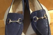 VIENNA Indigo Blue Loafers 40 New