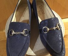 VIENNA Indigo Blue Loafers 40 New