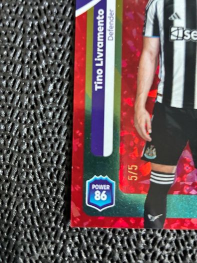 Tino Livramento 5/5 RARE Parallel Topps 2025/26 Newcastle United