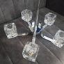 Vintage Retro "Ice Cube" Glass & Chrome Pendant Ceiling Lights VGC Image 3