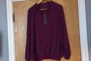 Kate &amp; Pippa Plum Blouse. S-XL 16.  B.N.W.T.
