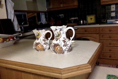 duo of Mason Ironstone jugs