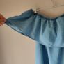 Blue Denim Ruffle off shoulder dress, size 10 Image 3