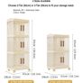 Slim Bathroom Cabinet Storage with Wheels, 3 Tier Clear Plastic Narrow Organiser Unit, Waterproof Mobile Cart with 3-Sided Access Doors for Tight Spaces & Gaps Image 3