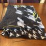 SAMOON scarf in black with yellow and white Image 2