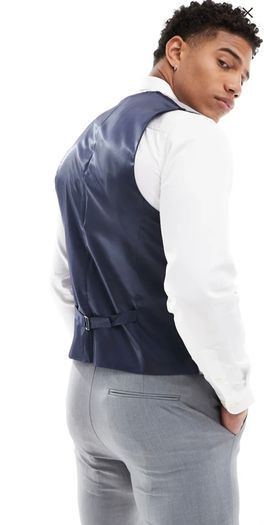 Asos 2 Piece Slim Fit Grey Suit Waist 30 Leg 30 Chest 44