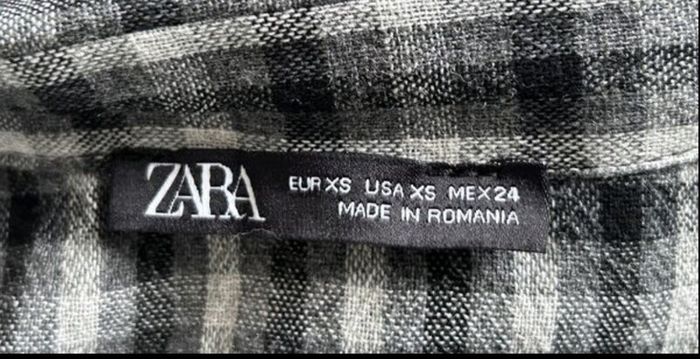 Ladies Black & White Check Dress from Zara. Size Xs UK 6 / EU 34