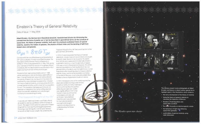 2016 Jersey Stamp Year Book (hardback) issued by Jersey Post with 28 images of contents